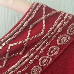 eShakti Cotton Knee Length Embroidered Dress